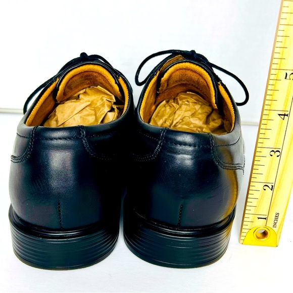 FLORSHEIM COMFORTECH BLACK SQUARE TOE OXFORD LACE UPS. MEN’S 9.5M - Picture 3 of 6